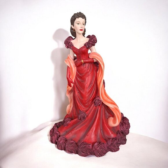 Gone With The Wind SCARLETT RED DRESS San Francisco Music Box Scarlett's - Picture 9 of 13